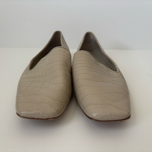 Vince Clark Loafers 7 Square-Toe Croc-Embossed Leather - Picture 3 of 9